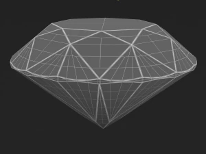 Round Diamond Brilliant Faceting Ideal Cut 3D Model