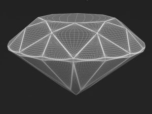Round Diamond Brilliant Faceting Ideal Cut 3D Model