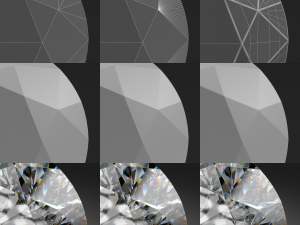 Round Diamond Brilliant Faceting Ideal Cut Modello 3D