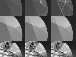 Round Diamond Brilliant Faceting Ideal Cut 3D Model