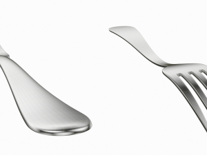 Table Dinner Knife Fork Spoon Generic Cutlery Modello 3D