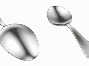 Table Dinner Knife Fork Spoon Generic Cutlery Modello 3D