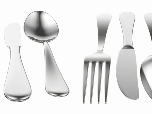 Table Dinner Knife Fork Spoon Generic Cutlery 3D Model