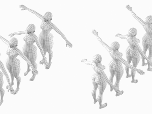 Stylized Female 02 Fine Shape Mesh 3D Model