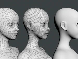 Stylizowana siatka damska 02 o drobnym kształcie Model 3D