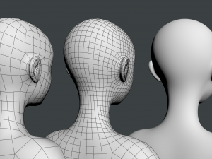 Stylized Female 02 Fine Shape Mesh 3D Model