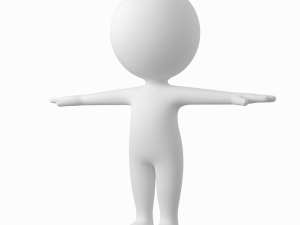 Cute Stylized Stickman in T-Pose 3D Model