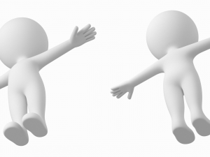 Cute Stylized Stickman in T-Pose 3D Model