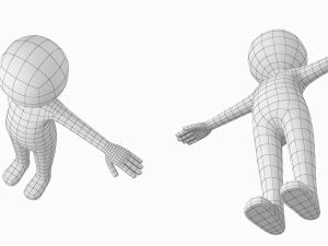 Stylized Stickman in T-Pose 3D Модель