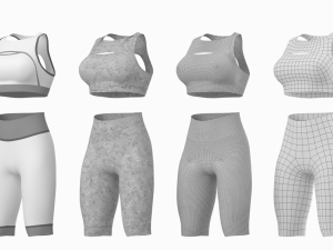 Woman Sportswear 01 Base Mesh Design Kit 3D Модель