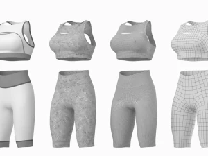 Woman Sportswear 01 Base Mesh Design Kit 3D Modell