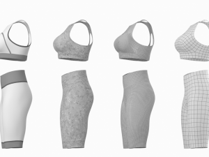Woman Sportswear 01 Base Mesh Design Kit 3D Модель