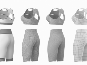 Woman Sportswear 01 Base Mesh Design Kit 3D Модель