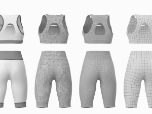 Woman Sportswear 01 Base Mesh Design Kit 3D Модель