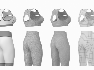 Woman Sportswear 01 Base Mesh Design Kit 3D Модель