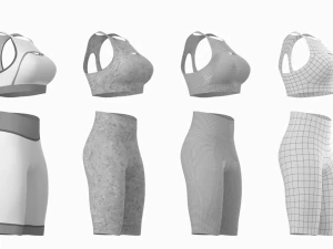 Woman Sportswear 01 Base Mesh Design Kit 3D Modell