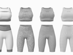 Woman Sportswear 01 Base Mesh Design Kit 3D Модель