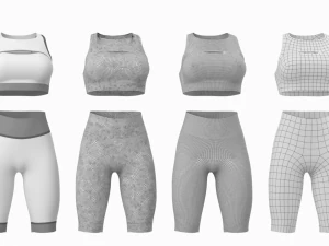 Woman Sportswear 01 Base Mesh Design Kit 3D Modell