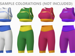 Woman Sportswear 01 Base Mesh Design Kit 3D Модель
