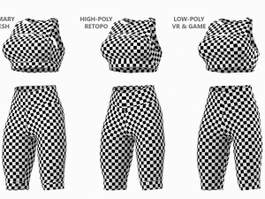 Woman Sportswear 01 Base Mesh Design Kit 3D Модель