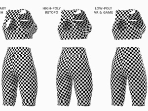 Woman Sportswear 01 Base Mesh Design Kit 3D Modell