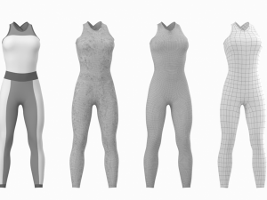 Woman Sportswear 02 Base Mesh Design Kit 3D Модель