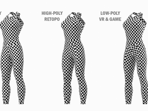 Woman Sportswear 02 Base Mesh Design Kit 3D Модель