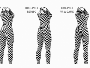 Woman Sportswear 02 Base Mesh Design Kit 3D Модель