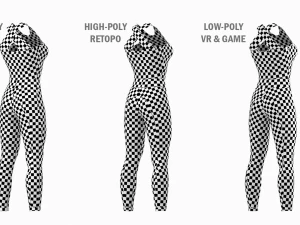 महिला स्पोर्ट्सवियर 02 बेस मेश डिज़ाइन किट 3D मॉडल