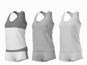 Woman Sportswear 03 Base Mesh Design Kit 3Dモデル