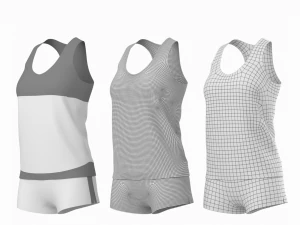 Woman Sportswear 03 Base Mesh Design Kit 3D Model