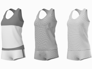Woman Sportswear 03 Base Mesh Design Kit Model 3D