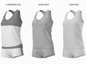 Woman Sportswear 03 Base Mesh Design Kit Model 3D