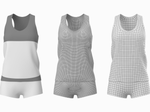 Woman Sportswear 03 Base Mesh Design Kit Model 3D