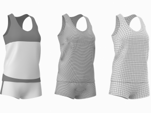 Woman Sportswear 03 Base Mesh Design Kit Model 3D