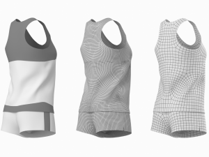 Woman Sportswear 03 Base Mesh Design Kit Model 3D