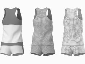 Woman Sportswear 03 Base Mesh Design Kit 3D Modell