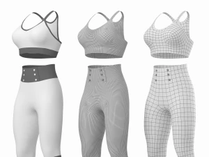 Woman Sportswear 04 Base Mesh Design Kit 3D Model