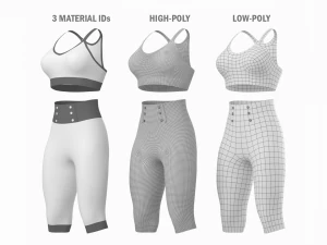 Woman Sportswear 04 Base Mesh Design Kit 3D Model