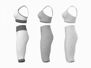 Woman Sportswear 04 Base Mesh Design Kit Model 3D
