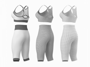 Woman Sportswear 04 Base Mesh Design Kit Model 3D