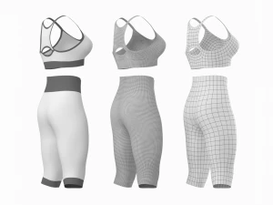 Woman Sportswear 04 Base Mesh Design Kit 3D Model
