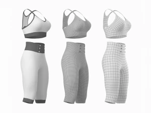 Woman Sportswear 04 Base Mesh Design Kit 3D Model