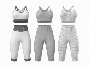Woman Sportswear 04 Base Mesh Design Kit Model 3D