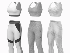 Woman Sportswear 05 Base Mesh Design Kit 3D Model