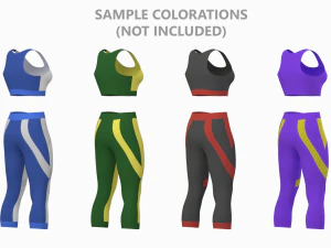 Kadın Spor Giyim 05 Temel &Ouml;rg&uuml; Tasarım Seti 3D Model