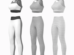 Woman Sportswear 06 Base Mesh Design Kit 3D Model