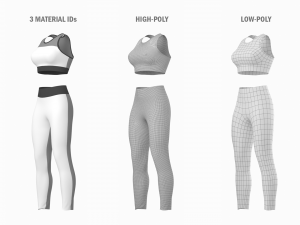 Woman Sportswear 06 Base Mesh Design Kit 3D 모델