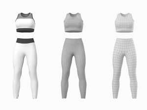 Woman Sportswear 06 Base Mesh Design Kit 3D 모델