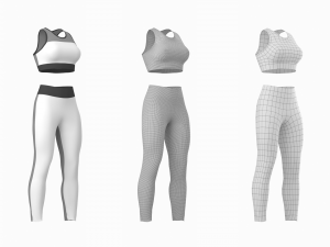 Woman Sportswear 06 Base Mesh Design Kit 3D 모델